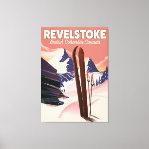 Revelstoke  British Columbia, Kanada Skiposter Leinwanddruck