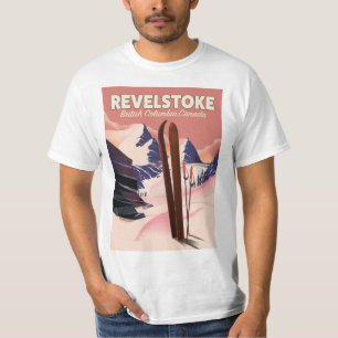 Revelstoke British Columbia, Kanada Skiposter T-Shirt