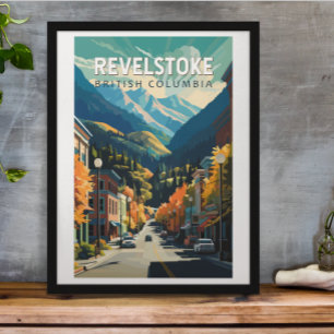 Revelstoke Kanada Reise Kunst Vintage Poster