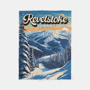 Revelstoke Kanada Winter Vintage Fleecedecke
