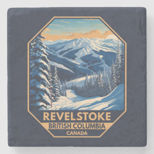 Revelstoke Kanada Winter Vintage Steinuntersetzer