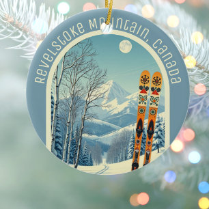 Revelstoke Mountain Kanada Ski-Souvenir Keramik Ornament