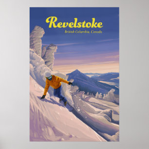 Revelstoke Snowboarden Reiseplakat Poster