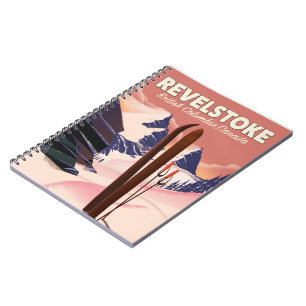 Revelstown British Columbia, Kanada Ski Poster Notizblock