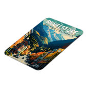 Revelstown Canada Travel Art Vintag Magnet (Linke Seite)