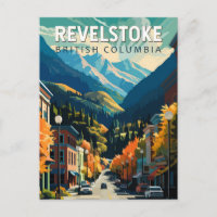Revelstown Canada Travel Art Vintag