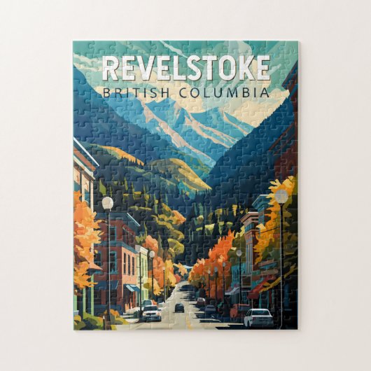 Revelstown Canada Travel Art Vintag Puzzle (Vertikal)