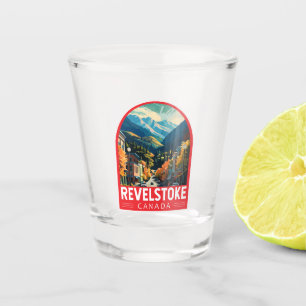 Revelstown Canada Travel Art Vintag Schnapsglas