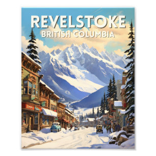 Revelstown Canada Travel Art Vintage Poster