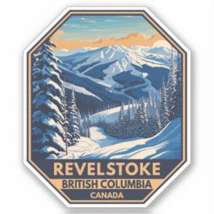 Revelstown Canada Winter Vintag Aufkleber
