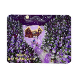 Revelstown Nordic Ski Club Lantern Ski Magnet