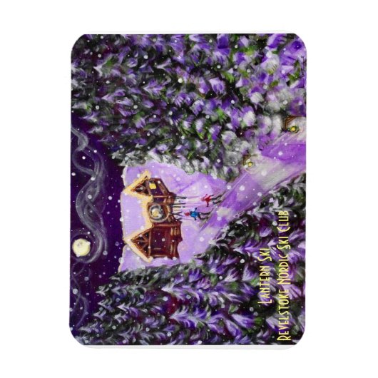 Revelstown Nordic Ski Club Lantern Ski Magnet (Vertikal)