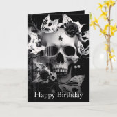 Revenant's Embrace: Schwarzer und weißer grafische Karte (Gelbe Blume)