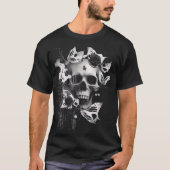 Revenant's Embrace: Schwarzer und weißer grafische T-Shirt (Vorderseite)