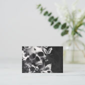 Revenant's Embrace: Schwarzer und weißer grafische Visitenkarte (Stehend Vorderseite)