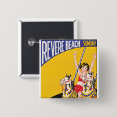 Revere Beach Sonntag Button (Vorne & Hinten)
