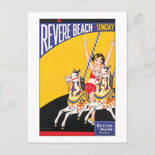 Revere Beach Sunday Postkarte (Vorderseite)