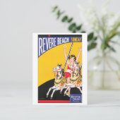 Revere Beach Travel Poster Postkarte (Stehend Vorderseite)
