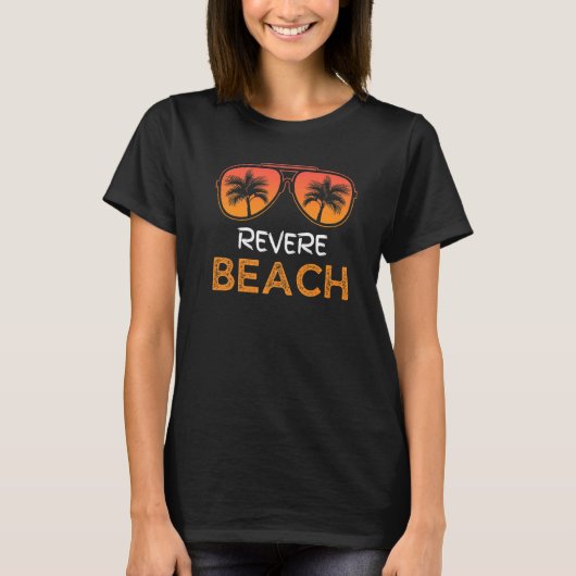 Revere Beach Vintag Retro Sommerferien T-Shirt (Vorderseite)