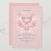 Revered Chalice First Heilige Kommunion Pink Einladung (Vorne/Hinten)