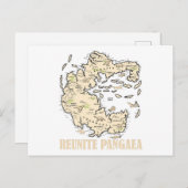 Revereinigte Pangaea Weltkarte Geschichte Funny Ge Postkarte (Vorne/Hinten)
