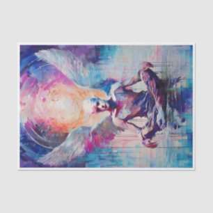 Reverence & Sunrise, Guardian Angel Paper Collage Seidenpapier