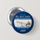 Reverend Billy Talen für NYC Bürgermeister Pin Button (Vorne & Hinten)