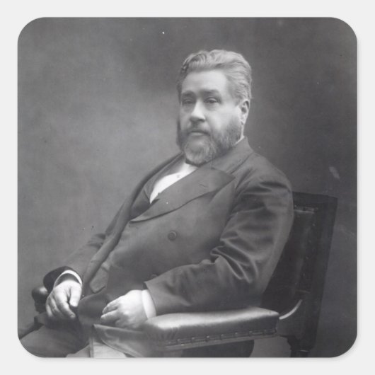 Reverend Charles Haddon Spurgeon Quadratischer Aufkleber (Vorderseite)