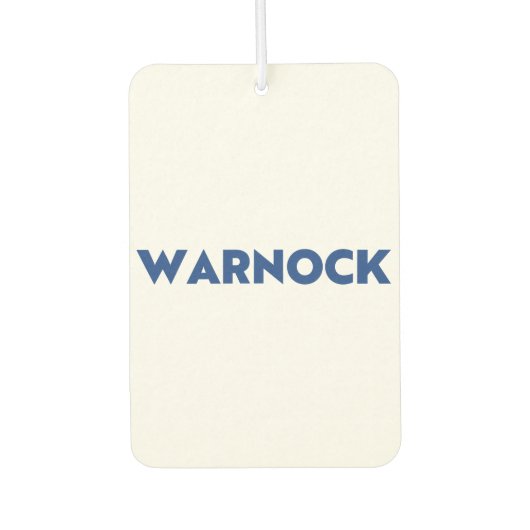 Reverend Warnock Georgia Senat Absturz blau weiß Autolufterfrischer (Vorderseite)