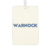 Reverend Warnock Georgia Senat Absturz blau weiß Autolufterfrischer (Rückseite)