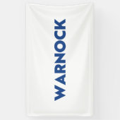 Reverend Warnock Georgia Senat Absturz blau weiß Banner (Vertikal)