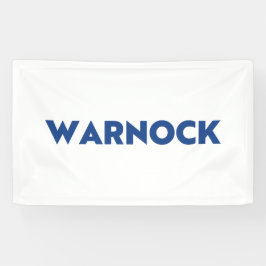 Reverend Warnock Georgia Senat Absturz blau weiß Banner