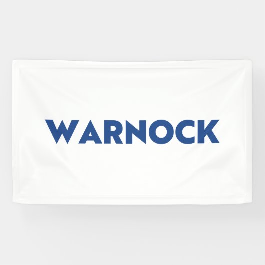 Reverend Warnock Georgia Senat Absturz blau weiß Banner (Horizontal)