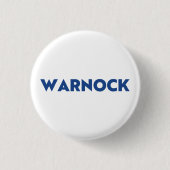 Reverend Warnock Georgia Senat Absturz blau weiß Button (Vorderseite)