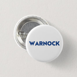 Reverend Warnock Georgia Senat Absturz blau weiß Button