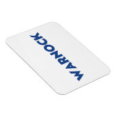 Reverend Warnock Georgia Senat Absturz blau weiß Magnet (Rechte Seite)