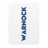 Reverend Warnock Georgia Senat Absturz blau weiß Magnet (Vertikal)