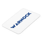 Reverend Warnock Georgia Senat Absturz blau weiß Magnet (Linke Seite)