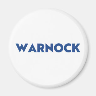 Reverend Warnock Georgia Senat Absturz blau weiß Magnet