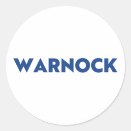 Reverend Warnock Georgia Senat Absturz blau weiß Runder Aufkleber