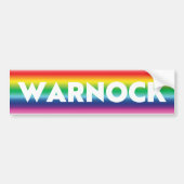 Reverend Warnock Georgia Senat Regenbogenstolz Autoaufkleber (Vorne)