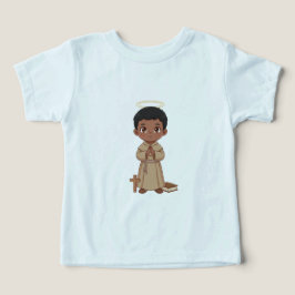 Reverent Black Little Boy Saint Christlich Faith