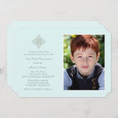 Reverent Cross Religious Foto Einladung (Vorne/Hinten)