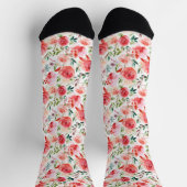 Reverie der viktorianischen Rose: Klassische Blume Socken (Oben)