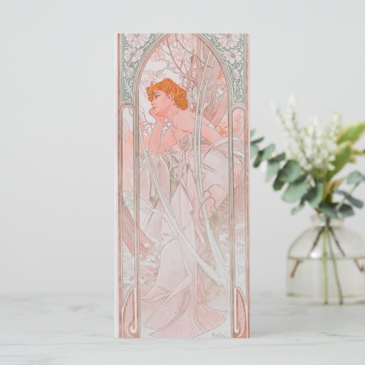 Reverie du Soir (1899) Lesezeichen Menükarte (Stehend Vorderseite)