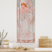 Reverie du Soir (1899) von Alphonse Mucha Poster (Küche)