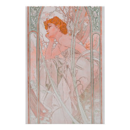 Reverie du Soir (1899) von Alphonse Mucha Poster