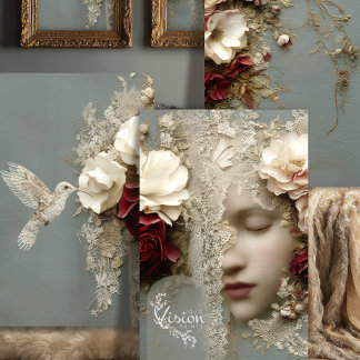 Reverie in Bloom Triptych Heavyweight Decoupage Geschenkpapier Set
