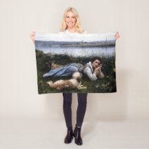 Reverie (Mädchen, die mit ihrem Hund auf der Gras 