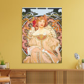 Reverie von Alphonse Mucha Leinwanddruck (Insitu (Wohnzimmer))